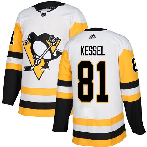 Adidas Men Pittsburgh Penguins #81 Phil Kessel White Road Authentic Stitched NHL Jersey->pittsburgh penguins->NHL Jersey